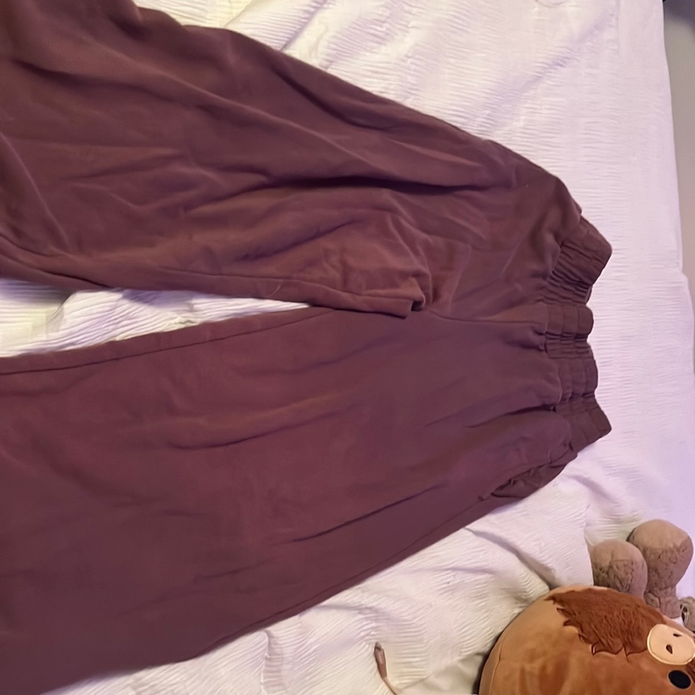 purple flare sweatpants